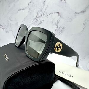 Gucci Black Sunglasses with Gold Logo